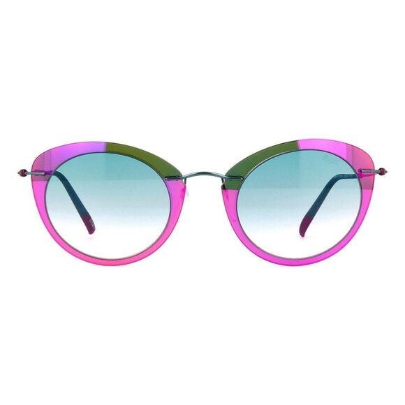 A0823Z New SILHOUETTE Infinity Collection Green Rimless Cat Eye 8061/75 5040 Sun - Picture 2 of 4